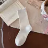 Calcetines Otoño Melamina Castaño Marrón Calcetines Apilados con Volantes Zapatos Birkenstock Japoneses Calcetines Largos Mary Janes Calcetines de Algodón
