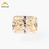 Moissanita de Color Piedra Preciosa Wuzhou Corte Radiante Irregular 1-3 Quilates Pasó la Prueba del Bolígrafo Detector de Diamantes Juego en 18K