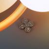Nuevos Accesorios de Aleación Flor de Perla con Forma Especial Pedrería Negra DIY Accesorios para el Cabello Flor para Zapatos Joyería Galvanizada Accesorios Perla Negra