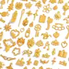 100 Piezas de Colgantes de Color y Estilo Mezclados Aleatoriamente, Accesorios de Joyería Vintage de Aleación para Manualidades, Materiales para Hacer Joyería, Muy Vendidos a Través de las Fronteras