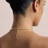 Corrente para Clavícula Rombo Cheio de Diamantes Novo Produto Transfronteiriço Moda Europeia e Americana Festa Sexy Acessórios Colar de Strass Colar