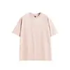 Nueva Camiseta Casual Versátil Transpirable de Peso Pesado Estilo Americano Cuello Pequeño para Hombre, Color Sólido Holgada Casual Manga Corta