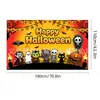 Tela de Fondo Nueva Transfronteriza para Halloween con Decoraciones de Calaveras para Montaje de Ambiente de Fiesta y Carnaval, Tela Colgante, Banderines Colgantes, Banderas