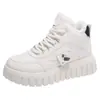 Botas de Nieve de Suela Gruesa para Mujer 2026 Invierno Más Terciopelo Más Grosor Botas Cortas Martin Zapatillas Deportivas de Caña Alta Zapatos de Tablero Cálidos Zapatos Grandes de Algodón