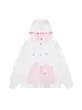 Sudadera con Capucha Versátil de Estilo Americano, Dibujos Animados Lindos, Corte Holgado, Bloques de Color, Bordada para Mujer, Chaqueta Cardigan Casual Primavera 2026