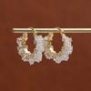 Pendientes de circonita brillante y explosivos con diamantes, de lujo, de alta gama, con un toque de moda, elegantes y elegantes, con hebilla para la oreja, estilo francés de celebridades.