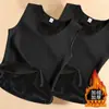 Chaleco térmico para hombre con forro polar, engrosado y calefactable, adecuado para otoño e invierno, se usa como capa interior para proteger del frío