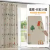 Cortinas Infantiles Habitación Niños y Niñas Dibujos Animados Patrón de Caramelo Opacas Totalmente Aislamiento Térmico Protección Solar Chenilla Parasol