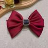 Internet Celebridade Nova Textura de Cetim Big Bow Square Brick Hairpin Elegante Menina Top Clip Boutique Headwear Acessórios para o Cabelo