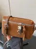 Bolsa Pequena com Textura Retrô Bolsa Feminina 2025 Outono Nova Couro de Alto Valor Bolsa Pequena Quadrada Bolsa Transversal Simples