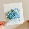 Novo Estilo Flor de Cabelo para Menina Acessório de Cabelo com Franja Presilha de Cabelo Flor de Princesa Infantil Presilha Lateral Floral para Menina Grampo de Cabelo