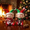 Novo Enfeite de Boneca Elfo Decoração de Boneca de Tecido de Natal Elfo com Pernas Caídas Fantasia Pequeno Brinquedo