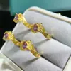 El diseño del Anillo de Piedra que Cambia de Color Alexander es Único, Plata 925 Chapada en Oro Incrustada Nicho Hombres y Mujeres, Moderno y Sencillo