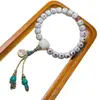 Pulsera de Semillas de Bodhi con Estrella y Luna, Collar de Cuentas de Oración Budista, Cadena para Suéter, Pulsera de Múltiples Círculos, Joyería para Mujer, Fuente de Ágata
