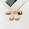 Galletas de Dibujos Animados Creativas Gatito de Chocolate Accesorios de Resina DIY Zapatos con Agujeros Zapatos Flor Carcasa para Teléfono Móvil Horquilla Mechón Adhesivo