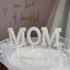 Decoración de Pastel de Diamante en Fieltro para el Día de la Madre Nueva Mamá Te Amo Feliz Día de la Madre Enchufe de Pastel de Diamante