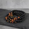 Ventas Directas de Fábrica en Stock Pulseras de Cuentas Redondas de los Doce Signos del Zodíaco Pulseras de Comercio Exterior Transfronterizo Pulseras de Cristal de Ojo de Tigre