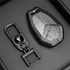 Adecuado para el juego de llaves de coche Changan azul oscuro s7 tarjeta sl03 carcasa de alta calidad bolsa con hebilla para hombre y mujer suministros de decoración para coche