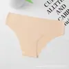 Ropa Interior Fina de Seda de Hielo Sin Costuras de Talla Grande Europea y Americana, Cobertura Media Transpirable, Entrepierna de Algodón Puro, Talle Bajo, Hilo de Una Pieza para Mujer
