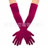 Accesorios para Mujer de los Años 1920 Spandex Satén Flocado Guantes de Charol Accesorios de Disfraz para Fiesta de Baile Transfronteriza en Stock