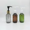 100ml1520 Marrón Verde Transparente Negro Botella Boston Aluminio Anodizado Bomba de Aceite Desmaquillante Botella Dispensadora de Loción Cosméticos