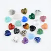 Colgante Corazón Facetado de Ágata de Cristal y Jade de 13 mm Material para Joyería DIY de Collares, Pulseras, Pendientes Accesorios Venta al por Mayor
