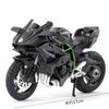 Modelo de Motocicleta Huayi 1/12 H2 Liga Brinquedo com Som e Luz Scooter Motocicleta Pesada Encaixotada M12-1