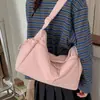 Bolso Casual Simple de Nuevo Estilo 2025 para Mujer, Bolso de Hombro Cruzado de Gran Capacidad, Bolso Tote Ligero de Color Sólido para el Día a Día
