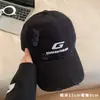 Boné de Beisebol Bordado com Letra G Perfurada Estilo Coreano para Mulheres Cabeça Grande Rosto Pequeno Aba Larga Língua de Pato Casual Boné Versátil