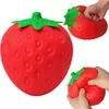 Paquete de 1 Juguete Squishy de Fresa Perfumado, Juguete Fidget Suave de Fruta para Apretar y Alivio del Estrés