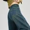Comércio transfronteiriço direto da fábrica atacado feminino jeans de perna larga mulheres som de balanço pequeno livro vermelho uma geração de fornecimento