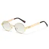 2026 Nuevo Llegada Redondas Modernas Metal Gafas de Sol Europeas Americanas Retro Simple Letra M Gafas de Sol de Comercio Exterior Mujeres