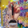 Barro de cerámica labios de diamantes completos cadena para coche anillo de cadena cordón llavero colgante bolsa de pareja colgante pequeños regalos al por mayor