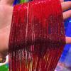 Cuentas redondas de 2 mm, de vidrio degradado rojo oscuro, facetadas, con corte en ángulo, pequeñas cuentas, cadena de clavícula para bricolaje, cuentas sueltas para ropa.