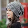 Gorro de Punto para Mujer Transfronterizo de Invierno Estilo Coreano Moda Casual Gorro con Orejeras Slouchy Gorro para Hombre Suelto Cortavientos Gorro Postparto