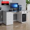 Mesa de Escritório para Computador de Aço Ferro Single com Gaveta com Chave Mesa de Escrita Doutor Financeiro Bancada de Aço Inoxidável