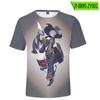 Estampa de Anime Dawn of the Witch 2022 Nova Camiseta Casual de Manga Curta com Gola Redonda Estampa de Anime Esportivo