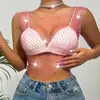 Blusa Regata Sexy de Renda com Strass para Festa Festival de Música Boate Venda Direta da Fábrica Entrega no Mesmo Dia