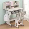 Escritorio Estilo Escuela para Estudiantes de Primaria, Juego de Escritorio y Silla de Estudio para Niños para Uso en Casa para Niños y Niñas, Juego de Escritorio para Tareas