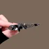Novo Estiloso Presilha de Cabelo Flor de Strass para Mulheres, Exquisita Tiara de Cabelo para Testa, Presilha de Franja, Presilha de Bico de Pato de Alta Qualidade