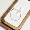 Pulseira de Pérola de Água Doce Prateada Triturada Design de Nicho Simples Versátil Estilo Coreano Pulseira de Contas de Cristal Atacado