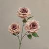 Venta al por mayor de fábrica simulación rosa 3 diamantes rosa simulación pared de rosas cascada flor artificial flor de seda ramo