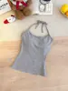 6276# Chica Sexy Dulce Picante Color Bloque Rayado Camisola Pequeña Ropa Exterior para Mujer Sentido del Diseño Con Almohadillas en el Pecho Ropa Interior Espalda Bonita Camiseta sin Mangas
