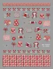 Arte de Uñas Rojo de Año Nuevo, Estilo Chino Suerte Fortuna Carpa Pegatinas para Uñas, Brillo de Concha Patrones de Dibujos Animados en Relieve, Fuegos Artificiales Festivos