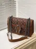 2026 Nueva Moda Estilo Coreano Bolso Cuadrado Pequeño Dionysus, Bolso de Cadena Informal Chic Estampado, Bolso de Hombro Único Cruzado para Mujer