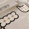 Tapete de Banheiro Macio Absorvente de Água de Terra de Diatomáceas, Tapete de Pé Antiderrapante para Banheiro, Conjunto para Vaso Sanitário, Tapete para Lavatório Doméstico