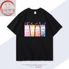 Camiseta de Manga Corta de Algodón Periférica de Anime 'Lonely Rock' para Estudiantes de Secundaria y Preparatoria Verano Holgada Talla Grande Marca de Moda Media Manga