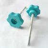 Venta Caliente de Fábrica m6m8m10 Galvanizado con Cabeza Hexagonal Azul Torx Nylon Goma Mango Tornillo de Mano Perno