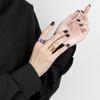 Anillo de margarita francesa estilo europeo y americano para mujer, con esmalte azul retro, estilo nicho, sencillo, con diseño de comida, a la moda, venta al por mayor