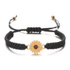 Pulsera tejida a mano nueva transfronteriza personalidad girasol cuerda de mano margarita pulsera de amistad fábrica venta al por mayor directa